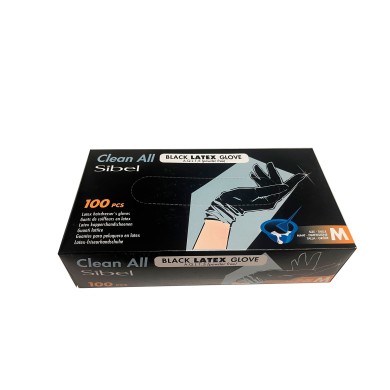 Latex-Handschuhe schwarz, Puderfrei